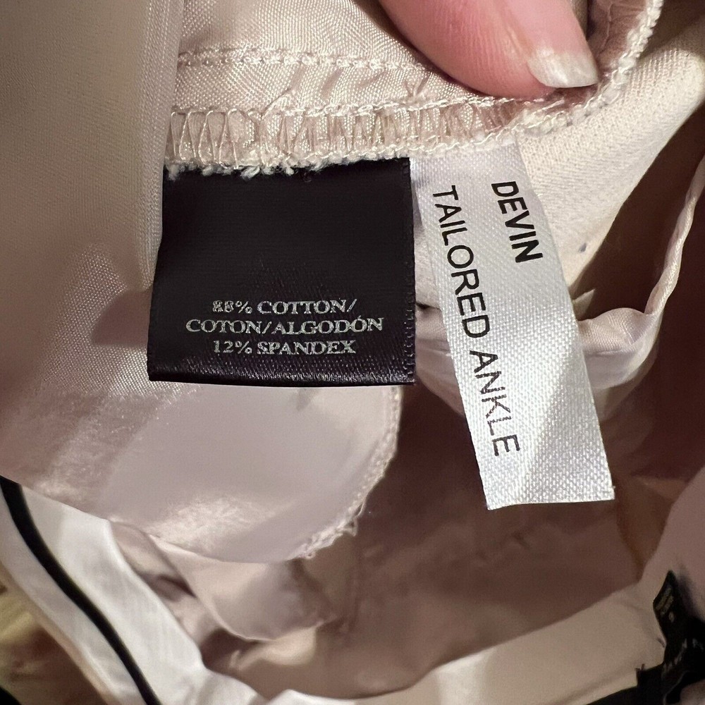 Ann Taylor Devin Beige Tan Work Pants Trousers Flat Front Pockets Size 6 Career - Picture 9 of 13